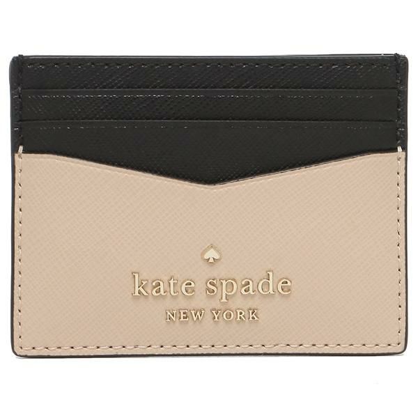 ケイトスペード 小物 KATE SPADE WLR00125 129 STACI SMALL SLIM CARD HOLDER 定期入れ・パスケース ウォームベージュ マルチ 詳細画像