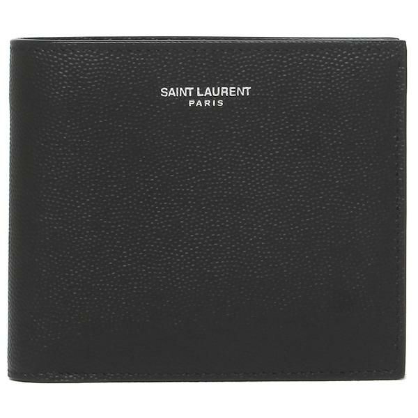 サンローランパリ 財布 SAINT LAURENT PARIS 396303BTY0N 1000 CLASSIC SAINT LAURENT EAST/WEST WALLET WITH COIN POUCH 二つ折り財布 メンズ BLACK 黒 詳細画像