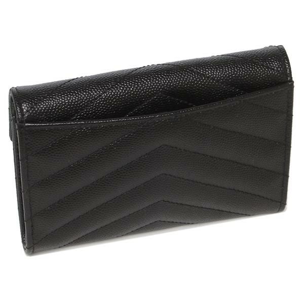 サンローランパリ カードケース SAINT LAURENT PARIS 414404BOW01 1000 MONOGRAMME モノグラム ENVELOPE CARD HOLDER WALLET 財布 名刺入れ 無地 BLACK 黒 詳細画像