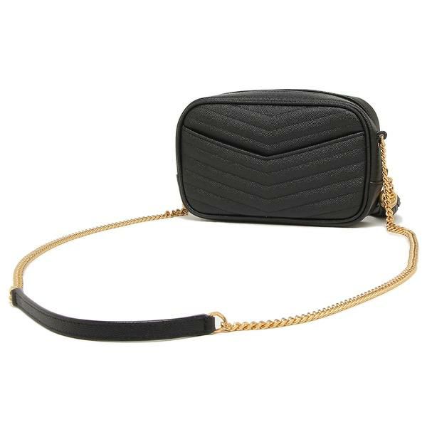 サンローランパリ バッグ SAINT LAURENT PARIS 6125791GF01 1000 MINI BAG LOU ミニバッグ ルー MONOGRAMME SHOULDER レディース ショルダーバッグ 無地 BLACK 黒 詳細画像