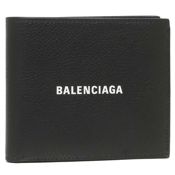 BALENCIAGA バレンシアガ 黒 メンズ スタッズ/レザー二つ折り札入れ  