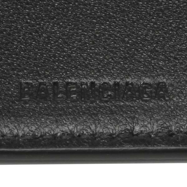 バレンシアガ 財布 BALENCIAGA 594315 1IZI3 1090 CASH SQUARE COIN WALLET キャッシュ コイン ウォレット メンズ 二つ折り財布 無地 BLACK/WHITE 黒 詳細画像