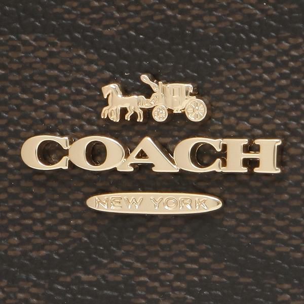 コーチ 三つ折り財布 シグネチャー ミニ財布 ブラウン レッド レディース COACH 7331 詳細画像