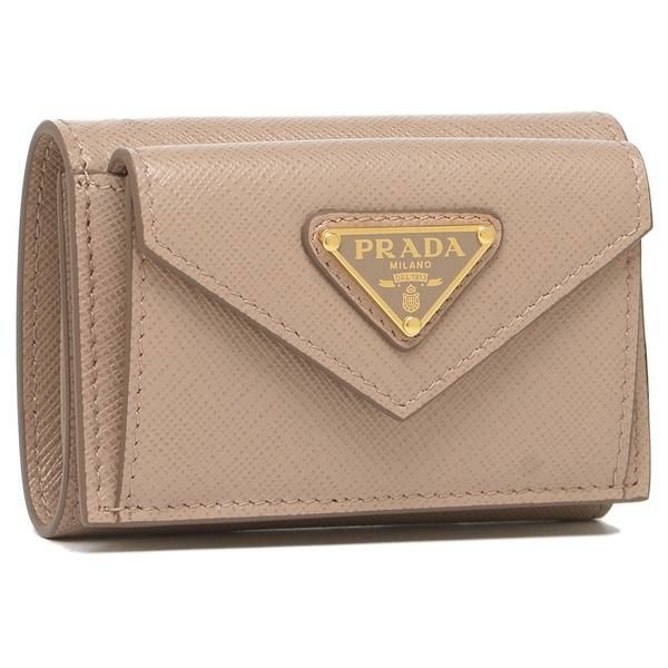 未使用級箱付きPRADA プラダ折り財布ナイロン三角ロゴリボン黒