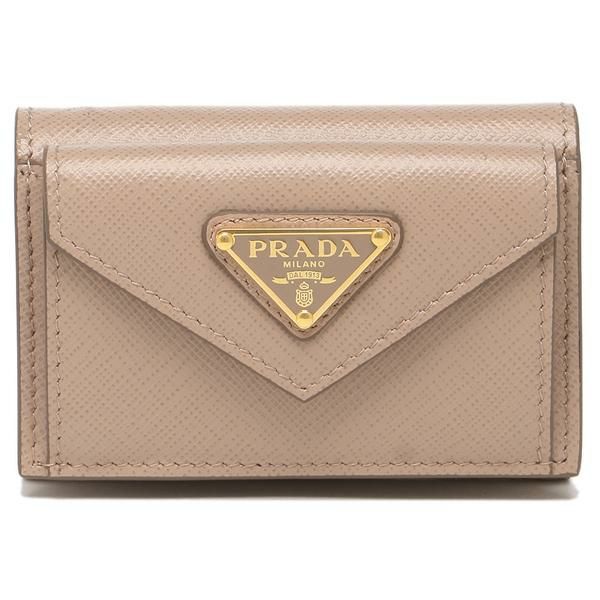 プラダ 財布 PRADA 1MH021 QHH F0236 SAFFIANO TRIANGOLO サフィアーノ トライアングルロゴ ミニ財布 レディース 二つ折り財布 無地 CIPRIA 詳細画像