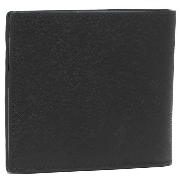プラダ 財布 PRADA 2MO513 QME F0002 SAFFIANO METAL サフィアーノメタル メンズ 二つ折り財布 無地 NERO 黒 詳細画像