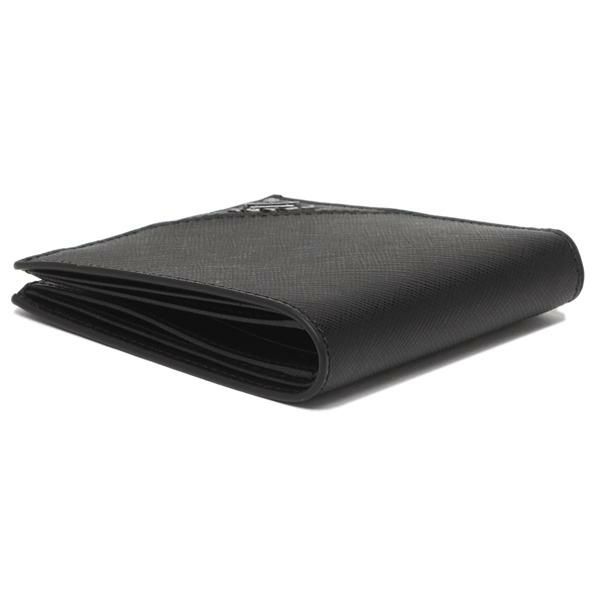 プラダ 財布 PRADA 2MO513 QME F0002 SAFFIANO METAL サフィアーノメタル メンズ 二つ折り財布 無地 NERO 黒 詳細画像