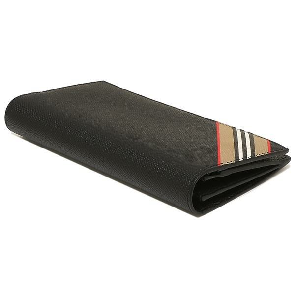 バーバリー 長財布 キャベンディッシュ アイコンストライプ ブラック メンズ BURBERRY 8033848 A1189 詳細画像