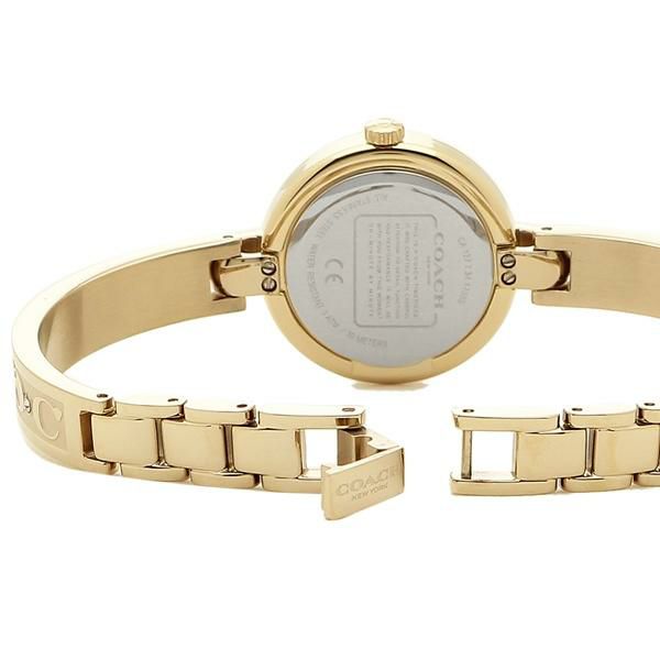 コーチ 時計 レディース クリスティ 26MM バングル クォーツ ホワイト イエローゴールド COACH 14503318 詳細画像