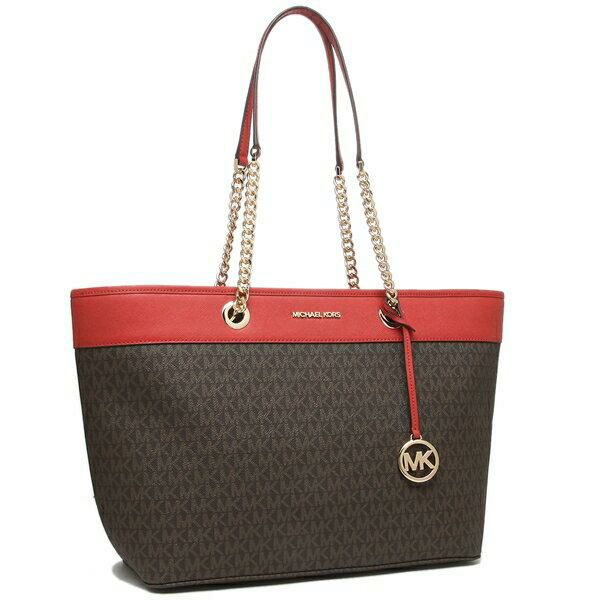 マイケルコース バッグ MICHAEL KORS 35H9GI4T7B SHANIA LG EW CHAIN TOTE レディース トートバッグ FLAME 詳細画像