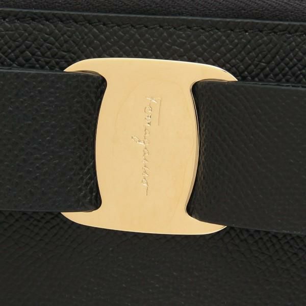 サルヴァトーレフェラガモ カードケース ヴァラ ブラック レディース Salvatore Ferragamo 22D288 725290 詳細画像