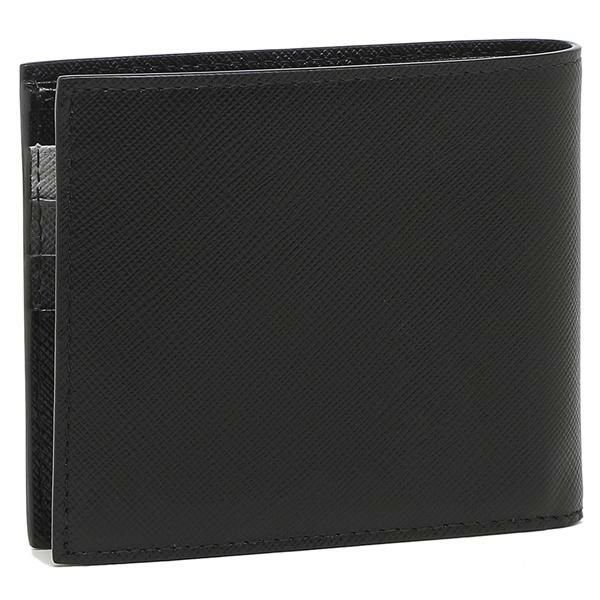プラダ 二つ折り財布 サフィアーノマルチカラー ブラック メンズ PRADA 2MO513 ZLP F0002 詳細画像