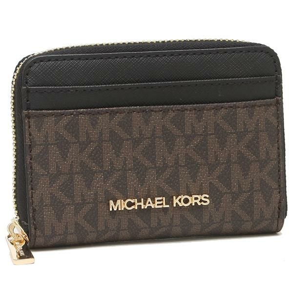 マイケルコース 名刺入れ カードケース レディース MICHAEL KORS 35H9GTVZ2B ブラウン ブラック