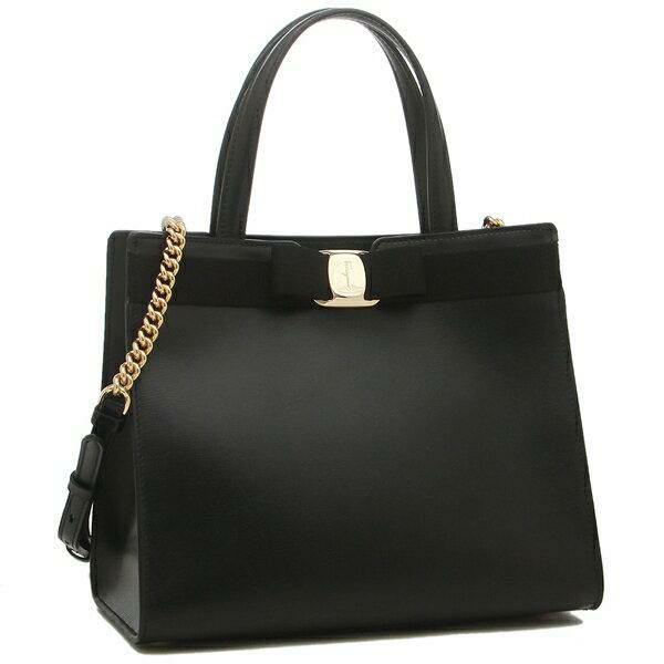 サルヴァトーレフェラガモ ハンドバッグ ショルダーバッグ ヴァラ ブラック レディース Salvatore Ferragamo 21I290 詳細画像