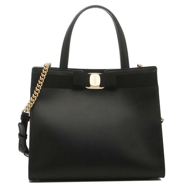 サルヴァトーレフェラガモ ハンドバッグ ショルダーバッグ ヴァラ ブラック レディース Salvatore Ferragamo 21I290 詳細画像