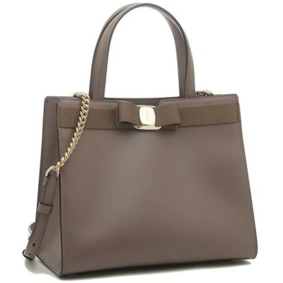 サルヴァトーレフェラガモ ハンドバッグ ショルダーバッグ ヴァラ グレー レディース Salvatore Ferragamo 21I290