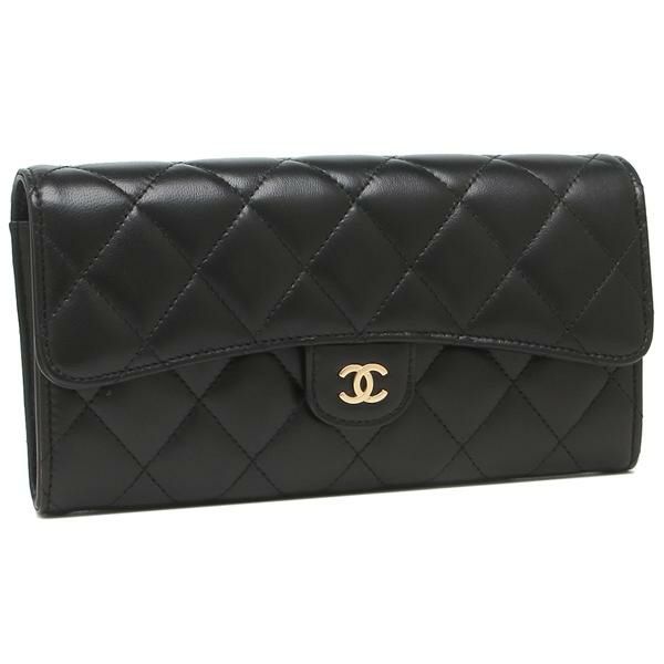 シャネル 長財布 レディース マトラッセ CHANEL AP0241 Y01295 C3906 ブラック