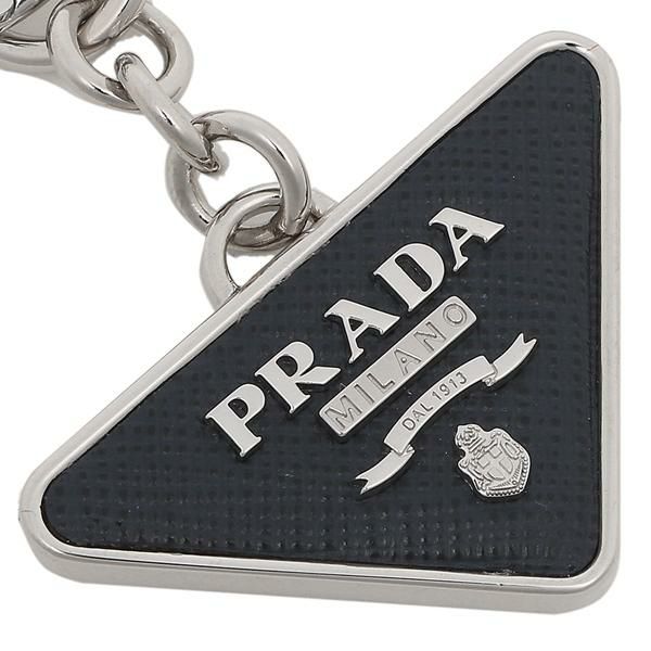 プラダ キーリング サフィアーノ トライアングルロゴ ネイビー メンズ/レディース PRADA 2PP080 053 F0216 詳細画像