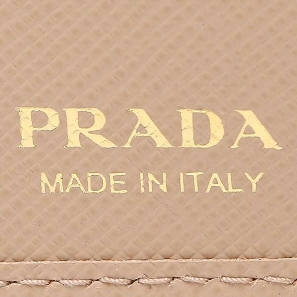 プラダ 二つ折り財布 サフィアーノトライアングルロゴ ミニ財布  