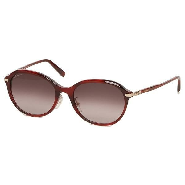 フェラガモ サングラス アイウェア レディース ガンチーニ 56サイズ レッド アジアンフィット Salvatore Ferragamo SF1002SA 609 ボストン