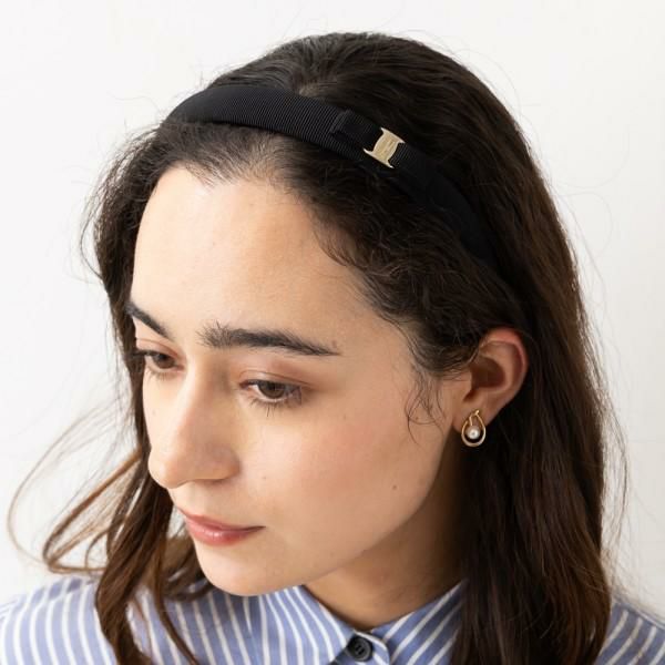 フェラガモ カチューシャ ヴァラ ヘアバンド ブラック レディース Salvatore Ferragamo 340086 0430314