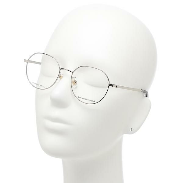 ケイトスペード 眼鏡フレーム アイウェア レディース 52サイズ シルバー グレー アジアンフィット KATE SPADE PAIA/F KB7 ラウンド 詳細画像