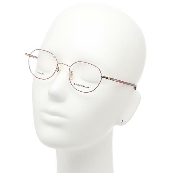 ロンシャン 眼鏡フレーム アイウェア レディース 48サイズ ピンク アジアンフィット LONGCHAMP LO2502J 601 ラウンド 詳細画像