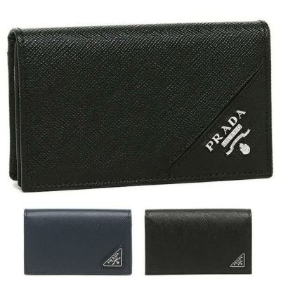 プラダ カードケース 名刺入れ サフィアーノ トライアングルロゴ メンズ Prada 2mc122 Qhh F0216 ネイビー Axes