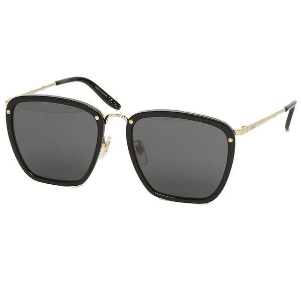 グッチ サングラス アイウェア メンズ 56サイズ グレー ブラック 610417 J0770 GUCCI GG0673S 001 ウェリントン
