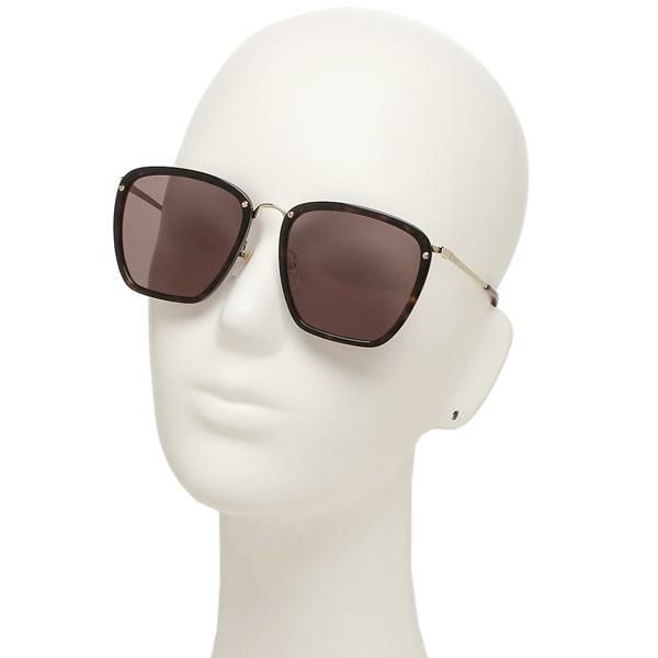 グッチ サングラス アイウェア メンズ 56サイズ ブラウン ゴールド GUCCI GG0673S 002 ウェリントン 詳細画像