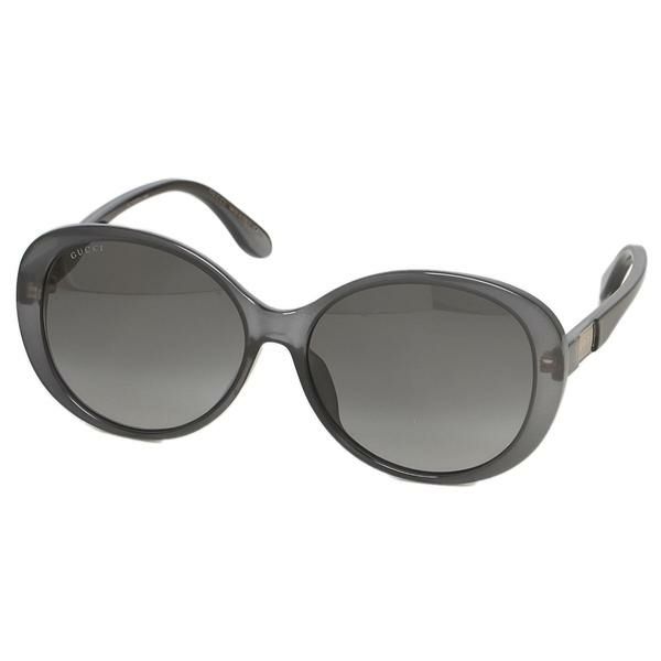 グッチ サングラス アイウェア レディース 59サイズ グレー アジアンフィット GUCCI GG0793SK 001 オーバル