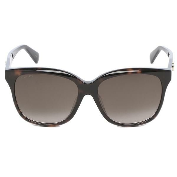 グッチ サングラス アイウェア レディース 56サイズ ブラウン アジアンフィット GUCCI GG0800SA 003 ウェリントン 詳細画像