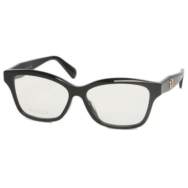 グッチ 眼鏡フレーム アイウェア レディース 54サイズ ブラック アジアンフィット GUCCI GG0801OA 001 ウェリントン
