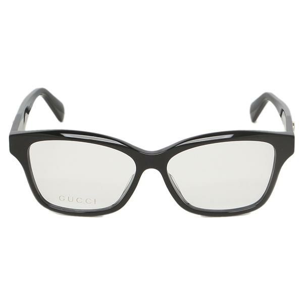 グッチ 眼鏡フレーム アイウェア レディース 54サイズ ブラック アジアンフィット GUCCI GG0801OA 001 ウェリントン 詳細画像
