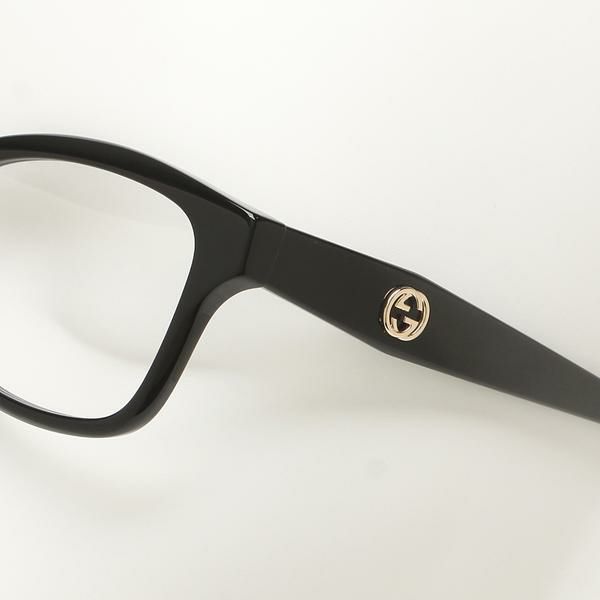 グッチ 眼鏡フレーム アイウェア レディース 54サイズ ブラック アジアンフィット GUCCI GG0801OA 001 ウェリントン 詳細画像