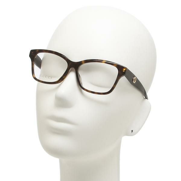 グッチ 眼鏡フレーム アイウェア レディース 54サイズ ブラウン アジアンフィット GUCCI GG0801OA 002 ウェリントン 詳細画像