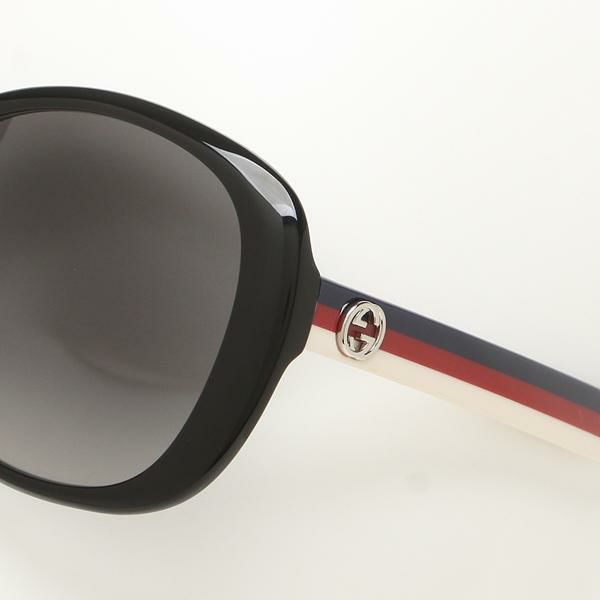 グッチ サングラス アイウェア レディース 59サイズ グレー ブラック アジアンフィット GUCCI GG0849SK 002 オーバル 詳細画像