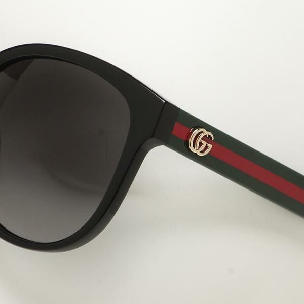 グッチ サングラス アイウェア レディース 56サイズ グレー ブラック アジアンフィット GUCCI GG0854SK 001 ボストン 詳細画像