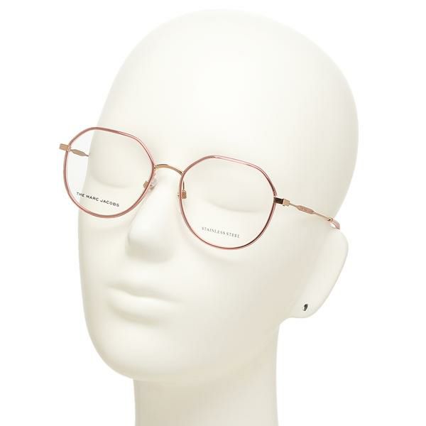 マークジェイコブス 眼鏡フレーム アイウェア レディース 52サイズ ピンク ローズゴールド MARC JACOBS 506 35J ボストン 詳細画像
