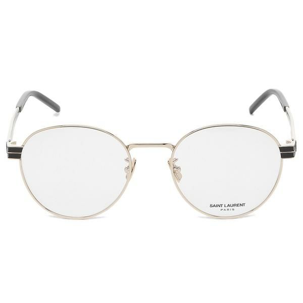 サンローランパリ 眼鏡フレーム アイウェア メンズ レディース 52サイズ ゴールド ブラック SAINT LAURENT PARIS SL M63 003 ラウンド 詳細画像