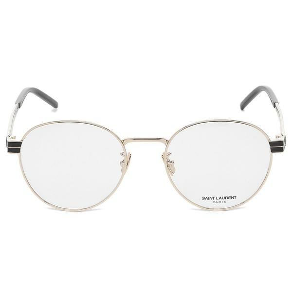 サンローランパリ 眼鏡フレーム アイウェア メンズ レディース 52サイズ ゴールド ブラック SAINT LAURENT PARIS SL M63 003 ラウンド 詳細画像