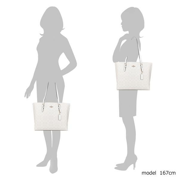 コーチ トートバッグ アウトレット シグネチャー ホワイト COACH 1665 IMRFF A4対応 詳細画像