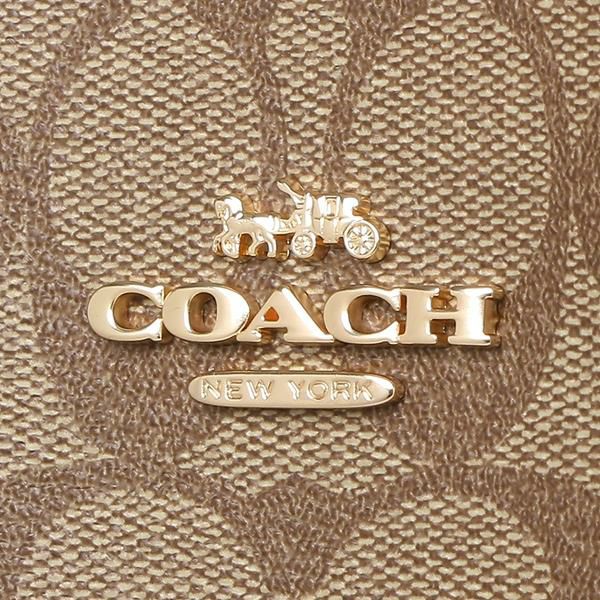 コーチ トートバッグ アウトレット シグネチャー ベージュ ブラウン レディース COACH 5696 IME74 A4対応 詳細画像