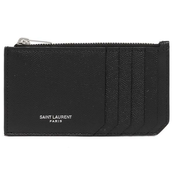 サンローランパリ カードケース フラグメントケース ブラック メンズ レディース SAINT LAURENT PARIS 609362 BTY0N 1000 詳細画像