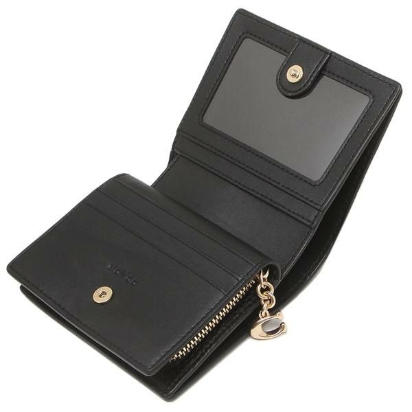 コーチ アウトレット 二つ折り財布 ミニ財布 ブラック レディース COACH C2862 IMBLK 詳細画像