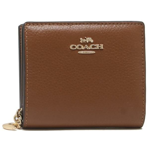 コーチ アウトレット 二つ折り財布 ミニ財布 ブラウン レディース COACH C2862 IMR1W