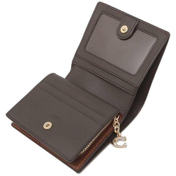 コーチ アウトレット 二つ折り財布 ミニ財布 ブラウン レディース COACH C2862 IMR1W 詳細画像