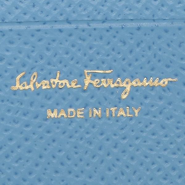 サルヴァトーレフェラガモ 二つ折り財布 ヴァラ ブルー レディース Salvatore Ferragamo 22C911 詳細画像