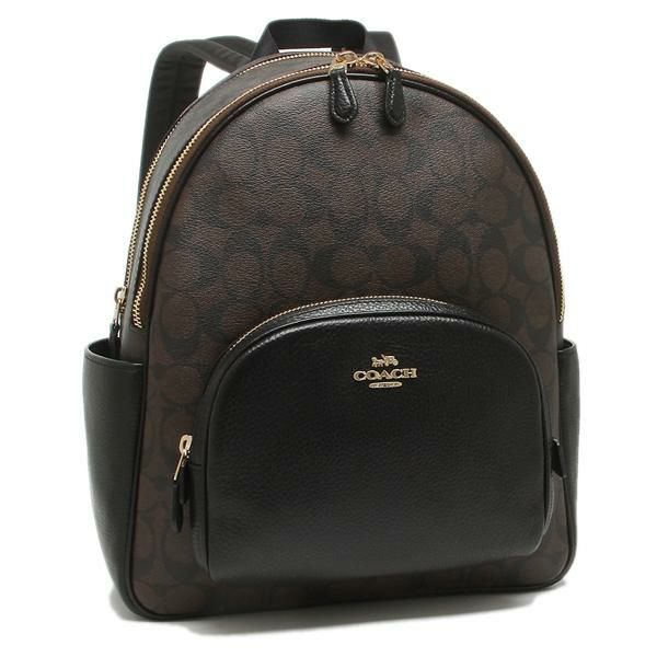 コーチ アウトレット リュック バッグパック シグネチャー ブラウン ブラック レディース COACH 5671 IMAA8