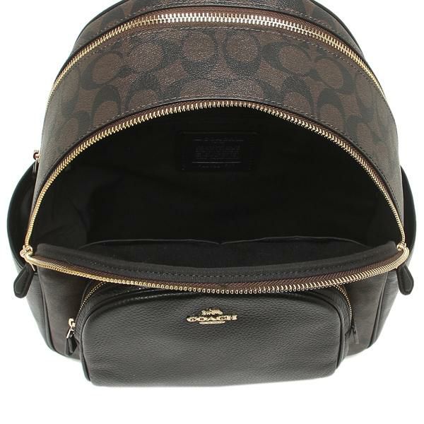 コーチ アウトレット リュック バッグパック シグネチャー ブラウン ブラック レディース COACH 5671 IMAA8 詳細画像